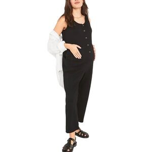 Maternity Tie Shoulder Jumpsuit
